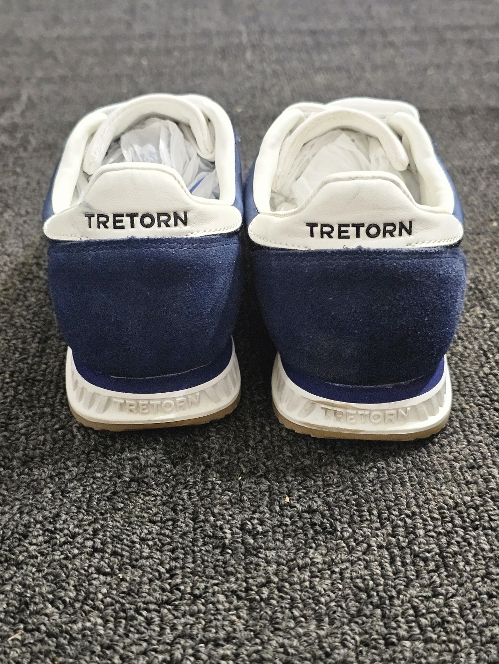 Tretorn Navy & White Rawlins 2.0 Retro Runner Sneakers w/ Gum Soles Women's 7.5M - Picture 5 of 8